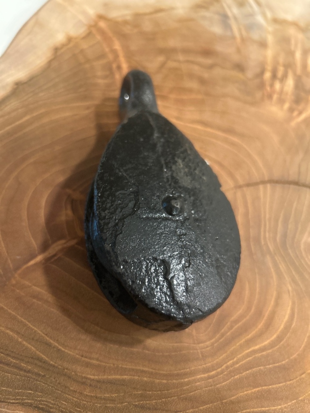 Vintage, primitive black rustic pulley